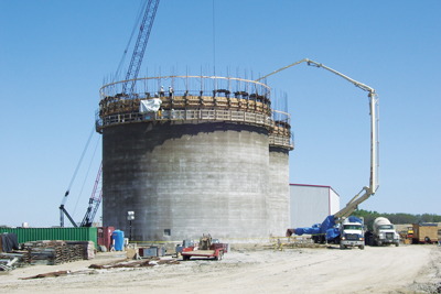 Big Boom Pays Off for Pumper On Slipform Silos