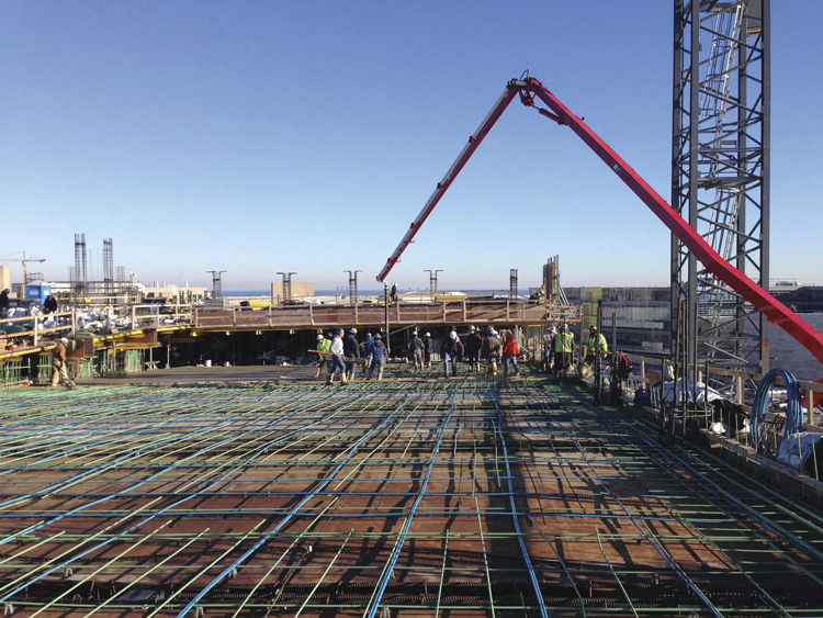 Long Boom is Over the Top On University Parking Structure